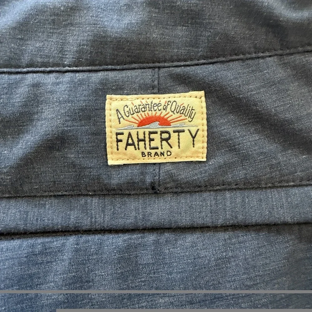 Faherty All Day Shorts Mens Belt Loop 38 Slate Blue Stretch Performance Chino 9